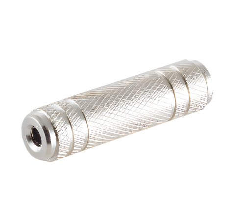 Adapter 2x Klinkenkupplung 3,5mm Stereo, Doppelbuchse 3,5mm Klinke zur Verbindung, Metall, DINIC Box mit Euroloch